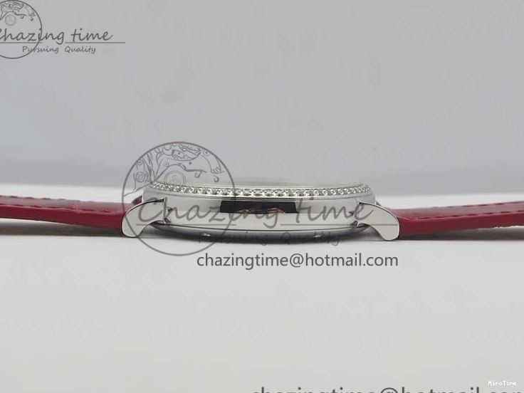 MIROTIME 0317 Portofino Automatic 37 SS M+F 1:1 Best Edition Silver Dial RG Markers on Red Crocodile Strap A Reliable 7154